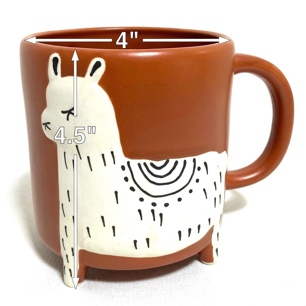 SOLD Llama Mug Matte Finish Farmhouse Animal - Picture 10 of 12